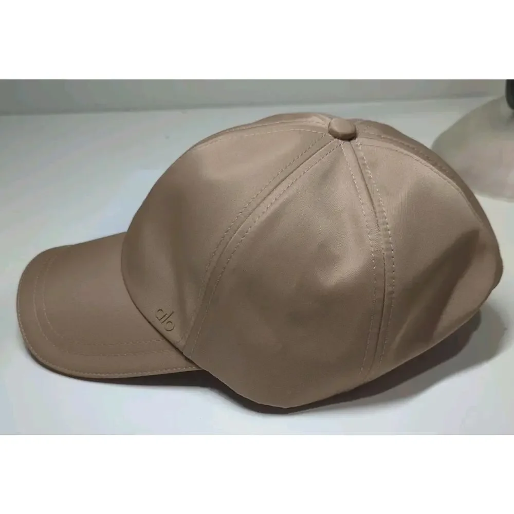 Alo Yoga Satin Off Duty Cap Baseball Hat Limited Edition Taupe